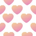 Pink Modern heart seamless pattern illustration background