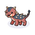 Cute little ankylosaurus dinosaur cartoon Royalty Free Stock Photo