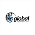 Financial global logo design. circle and chart design inspiration. Global Company Business Logo Symbol Stock Vector illustration. Royalty Free Stock Photo