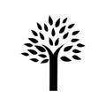 Tree icon, nature company logo vector design illustration, isolated on white background. Royalty Free Stock Photo