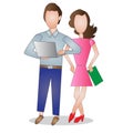 Male and Female Office Staff Royalty Free Stock Photo