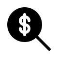 Money Analysis Solid Style Icon Royalty Free Stock Photo