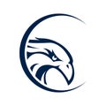 Eagle icon, animal company logo vector design illustration, isolated on white background. Royalty Free Stock Photo