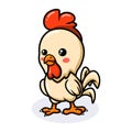 Cute little rooster cartoon standing