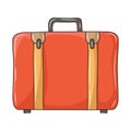 Travel Bag line illustration, colored linear style Royalty Free Stock Photo