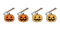 Pumpkin Halloween vector icon axe logo symbol cartoon character spooky doodle ghost illustration design Royalty Free Stock Photo