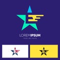 Letter E Star or with Wing Logo Design Vector Icon Graphic Emblem Illustration Royalty Free Stock Photo