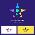 Letter R Star or with Wing Logo Design Vector Icon Graphic Emblem Illustration Royalty Free Stock Photo