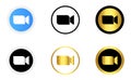 Collection of colourful Gold and black zoom logo