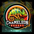Chameleon mascot. esport logo design Royalty Free Stock Photo