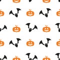 Halloween seamless pattern. Helloween elements collection.