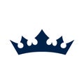 Crown icon logo vector design illustration, isolated on white background. Royalty Free Stock Photo