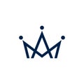 Crown icon logo vector design illustration, isolated on white background. Royalty Free Stock Photo