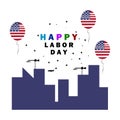 Illustration vector happy labor day amerika serikat
