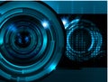 Eye cyber circuit future technology concept background Royalty Free Stock Photo