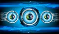 Eye cyber circuit future technology concept background Royalty Free Stock Photo