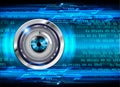 Eye cyber circuit future technology concept background Royalty Free Stock Photo