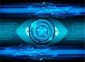 Blue eye cyber circuit future technology concept background Royalty Free Stock Photo