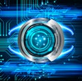 Eye Blue cyber circuit future technology concept background Royalty Free Stock Photo