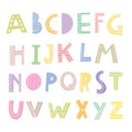 Cute scandinavian alphabet clipart set