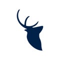 Deer icon decoration logo vector design illustration, isolated on white background. Royalty Free Stock Photo