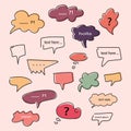 Vintage speech bubbles set