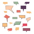 Vintage speech bubbles element set Royalty Free Stock Photo