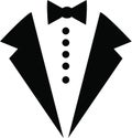 Tuxedo Bow Tie Instant jpeg with svg vector cutfile for cricut and silhouette Royalty Free Stock Photo