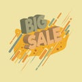 Big sale promotion template in vintage style Royalty Free Stock Photo