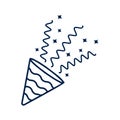 Confetti icon decoration logo vector design illustration, isolated on white background. Royalty Free Stock Photo