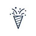 Confetti icon decoration logo vector design illustration, isolated on white background. Royalty Free Stock Photo