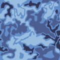 Camouflage seamless pattern for your design. Fashionable blue  violet camouflage fabric. Vector camo texture. Royalty Free Stock Photo