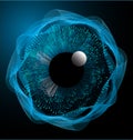 Eye Blue cyber circuit future technology concept background Royalty Free Stock Photo