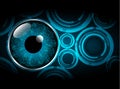 Eye cyber circuit future technology concept background Abstract future technology Royalty Free Stock Photo