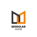 Modular house logo template.