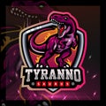 Tyrannosaurus rex mascot. esport logo design Royalty Free Stock Photo