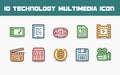 Technology Multimedia Icon Set 2