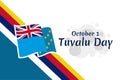 October 1 Independence Day of Tuvalu vector illustration.