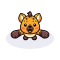 Cute baby hyena cartoon leaping