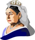 Queen Victoria United Kingdom Vector Illustration Royalty Free Stock Photo