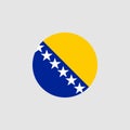 National Bosnia flag, official colors and proportion correctly. Royalty Free Stock Photo