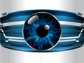 Eye Blue cyber circuit future technology concept background Royalty Free Stock Photo