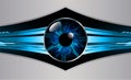 Eye Blue cyber circuit future technology concept background Royalty Free Stock Photo