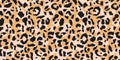 Leopard print, seamless pattern. Skin of cheetah, leopard. Vector Royalty Free Stock Photo