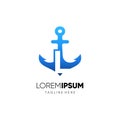 Letter L Anchor Logo Design Vector Icon Graphic Royalty Free Stock Photo