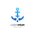 Letter X Anchor Logo Design Vector Icon Graphic Royalty Free Stock Photo
