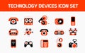 Technology devices icon set 2