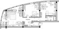 Planning of the apartment with arrangement furniture. Architectural drawing of the house. Interior design, vector floor plan Royalty Free Stock Photo