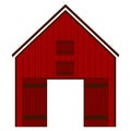 Corn Crib Barn house illustration Vector on white background Royalty Free Stock Photo