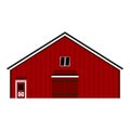 Dutch Barn house illustration Vector on white background Royalty Free Stock Photo